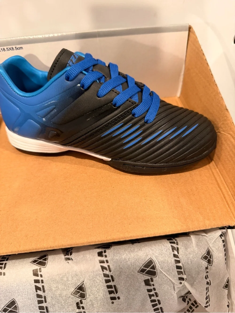 Kids Black/Blue Sneakers - Casual Athletic Shoes